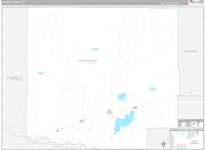 Crowley Wall Map Premium Style