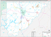 Cullman Wall Map Premium Style