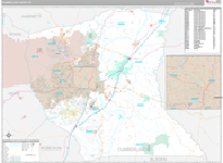 Cumberland Wall Map Premium Style