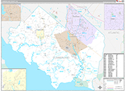 Cumberland Wall Map Premium Style