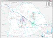 Cumberland Wall Map Premium Style