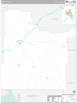 Custer Wall Map Premium Style