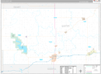 Custer Wall Map Premium Style