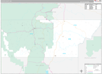 Custer Wall Map Premium Style