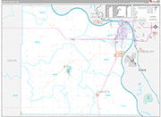 Dakota Wall Map Premium Style
