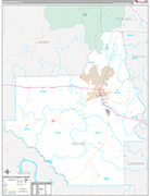 Dallas Wall Map Premium Style