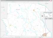 Dallas Wall Map Premium Style