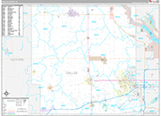 Dallas Wall Map Premium Style