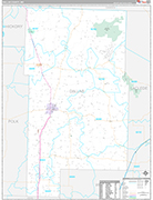 Dallas Wall Map Premium Style