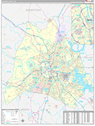 Davidson County Wall Map Premium Style