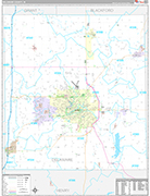 Delaware Wall Map Premium Style