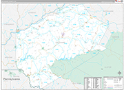 Delaware Wall Map Premium Style