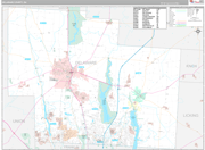 Delaware Wall Map Premium Style