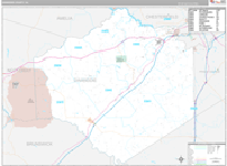 Dinwiddie Wall Map Premium Style