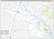 Dorchester Wall Map Premium Style