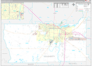 Dougherty Wall Map Premium Style