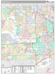 DuPage Wall Map Premium Style