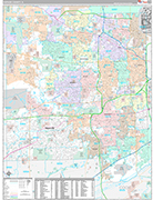 DuPage Wall Map Premium Style