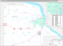 Dubuque Wall Map Premium Style