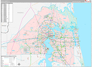 Duval Wall Map Premium Style