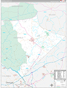 Edgefield Wall Map Premium Style