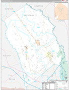 Effingham Wall Map Premium Style