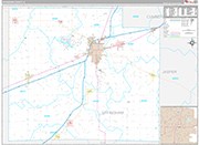 Effingham Wall Map Premium Style