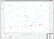 Elk Wall Map Premium Style