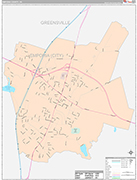 Emporia County Wall Map Premium Style