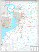 Erie Wall Map Premium Style