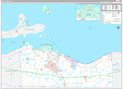 Erie Wall Map Premium Style