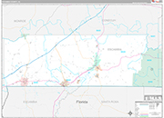 Escambia Wall Map Premium Style