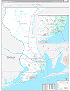Escambia Wall Map Premium Style