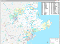 Essex Wall Map Premium Style