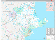 Essex Wall Map Premium Style