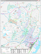 Essex Wall Map Premium Style
