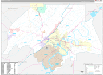 Etowah Wall Map Premium Style