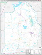 Evangeline Wall Map Premium Style