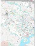 Fairfax Wall Map Premium Style