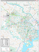 Fairfax Wall Map Premium Style