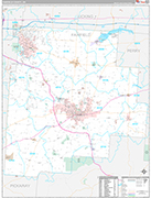 Fairfield Wall Map Premium Style