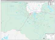 Fannin Wall Map Premium Style