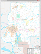 Faulkner Wall Map Premium Style