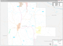 Fayette Wall Map Premium Style