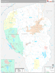 Fayette Wall Map Premium Style