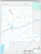 Fayette Wall Map Premium Style