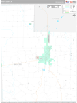 Fayette Wall Map Premium Style