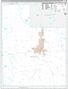 Fayette Wall Map Premium Style