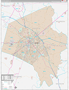 Fayette Wall Map Premium Style