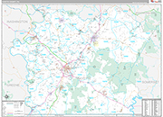 Fayette Wall Map Premium Style